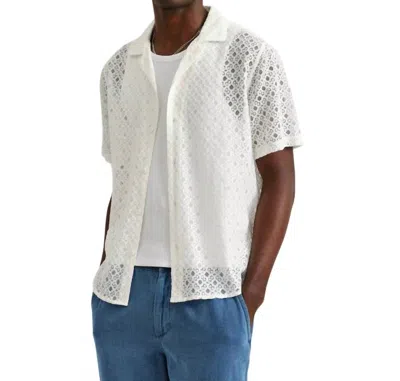 Wax London Didcot Corded Lace Shirt In White