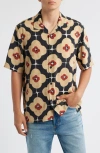 Wax London Didcot Holiday Camp Shirt In Multi