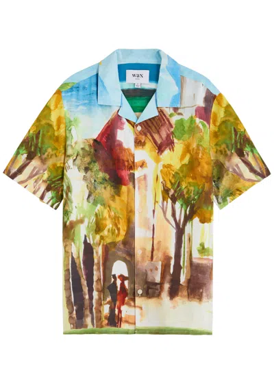 Wax London Didcot Printed Woven Shirt In Multicoloured 1