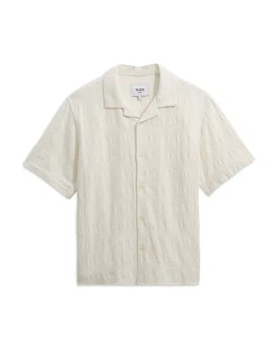 Wax London Didcot Short Sleeve Seersucker Shirt In White