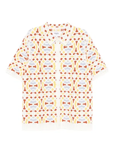 Wax London Dorset Geo Crochet Shirt In Multi