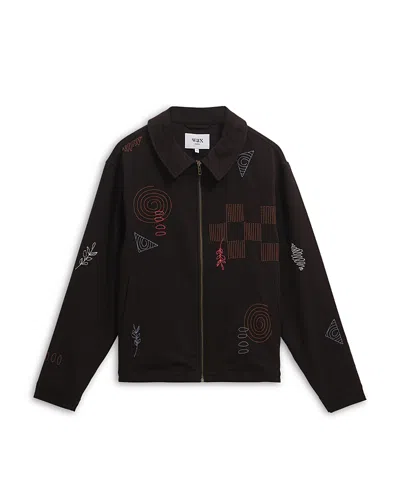 Wax London Eldon Sweater Jacket In Black/multi