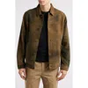 Wax London Fen Suede Jacket In Brown