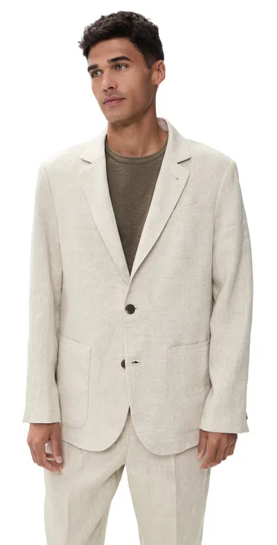 Wax London Fintry Linen Blazer Natural In Neutral