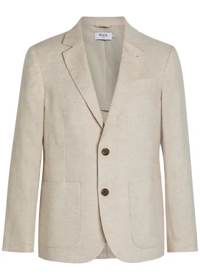Wax London Fintry Linen Blazer In Pink