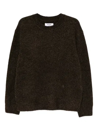 Wax London Fluffy Crewneck Sweatshirt In Brown