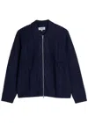 Wax London Friar Cable-knit Jacket In Blue