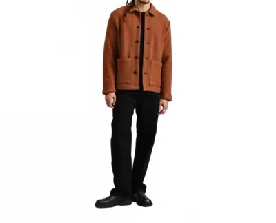 Wax London Grant Jacket In Rust In Brown