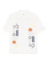 Wax London Didcot Abstract Short Sleeve Shirt In White
