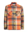 Wax London Mens Whiting Orange Pike Check Overshirt In Multi