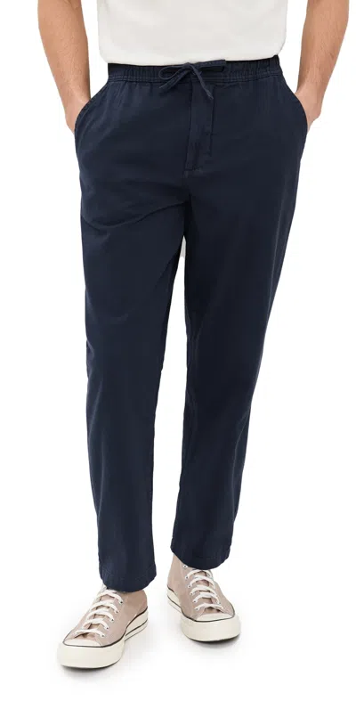 Wax London Kurt Cotton Pull On Pants Navy