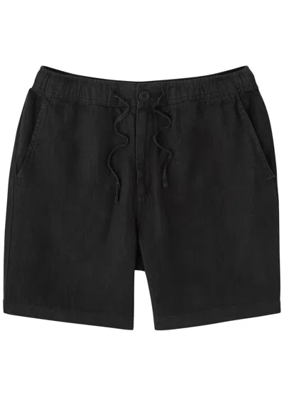 Wax London Kurt Linen Shorts In Black