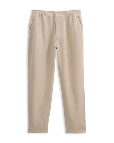 Wax London Kurt Washed Linen Pants In Gold