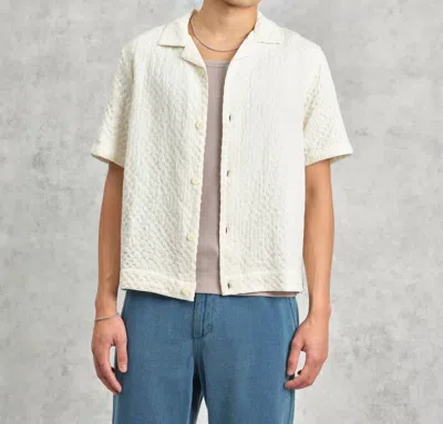 Wax London Lido Short Sleeve Shirt In Ecru