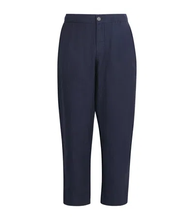 Wax London Linen Kirt Trousers In Blue