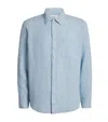 Wax London Linen Relaxed Shirt In Blue