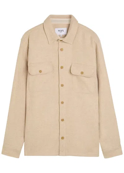 Wax London Lomond Wool-blend Overshirt In Neutral