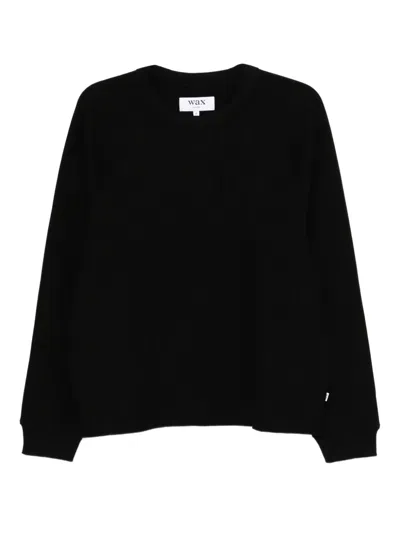 Wax London Long-sleeved Sweat Shirt In Black