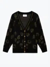 WAX LONDON MEN'S SCHILL CARDIGAN IN BLACK/KHAKI