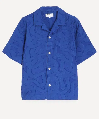 Wax London Mens Curzon Jacquard Short-sleeve Shirt