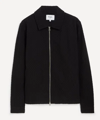 Wax London Mens Eldon Black Floral Diamond Cotton Jacket