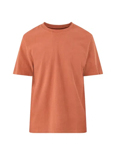 Wax London Mens Organic T-shirt Orange In Brown