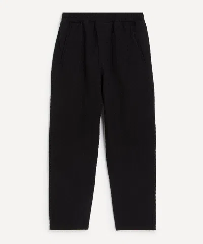 Wax London Mens Tyne Black Floral Diamond Cotton Trousers