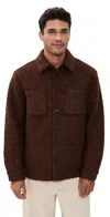 Wax London Mount Reversible Overshirt Brown In Brown