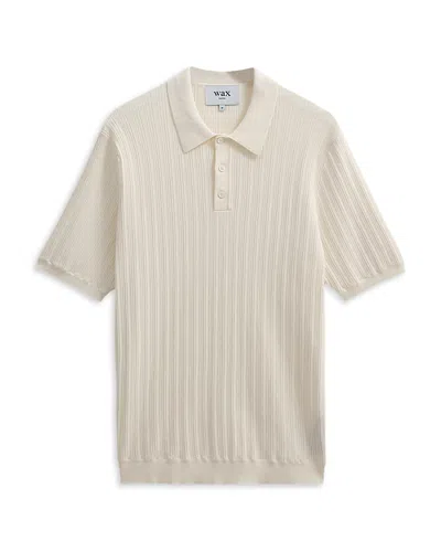 Wax London Naples Slim Fit Polo Shirt In Ecru