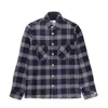 Wax London Navy Check Design Button-up Shirt In Blue