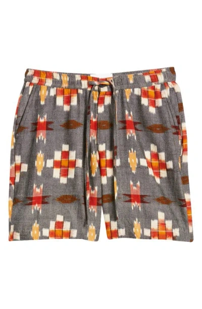 Wax London Newton Cotton & Linen Drawstring Shorts In Multi