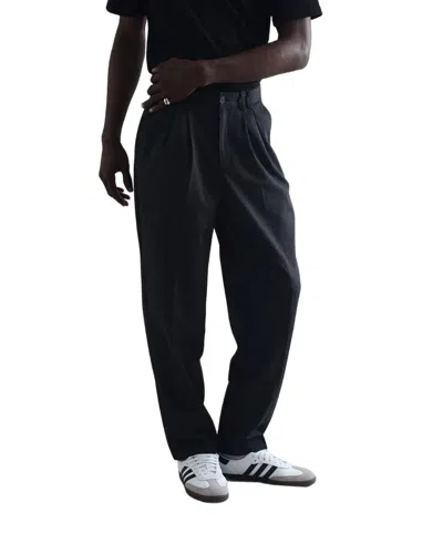 Wax London Raleigh Pleat Trouser In Charcoal In Pink