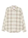 Wax London Sage And Ecru Ombre Flannel Shirt In Neutral