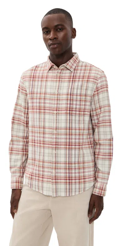 WAX LONDON SHELLEY SEERSUCKER FLANNEL SHIRT RUST/MULTI