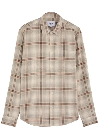 Wax London Shelly Checked Flannel Shirt In Green