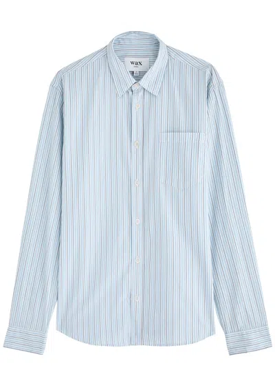 Wax London Shelly Oxford-striped Cotton Shirt In Blue