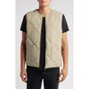 Wax London Skye Quilted Gilet Vest In Khaki