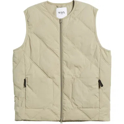 Wax London Skye Quilted Gilet Vest In Khaki