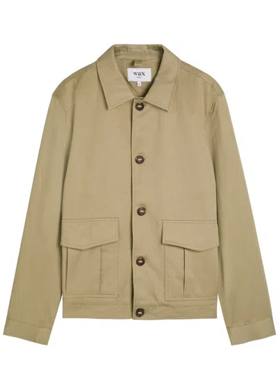 Wax London Strand Twill Jacket In Brown
