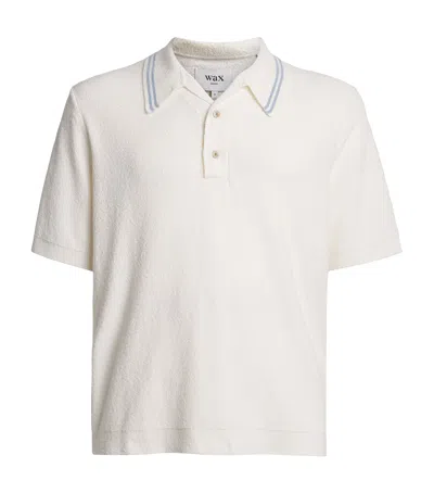 Wax London Stripe-collar Polo Shirt In White