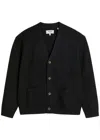Wax London Walker Ribbed Wool-blend Cardigan In Blue