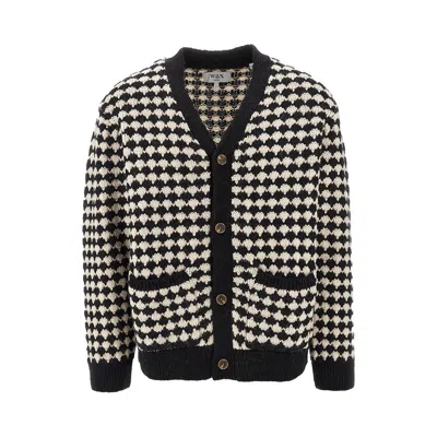 Wax London Patterned Pocket Cardigan In Black