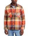 Wax London Mens Whiting Orange Pike Check Overshirt In Orange Multi