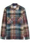Wax London Whiting Checked Wool-blend Overshirt In Multi