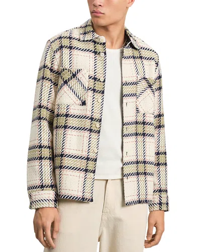 Wax London Whiting Harp Check Overshirt In Multi