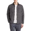 Wax London Whiting Marine Beatnik Button-up Overshirt In Navy/ecru