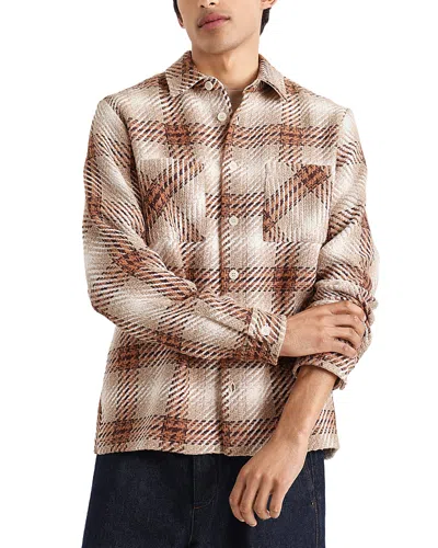 Wax London Whiting Overlap Check Overshirt In Animal Print