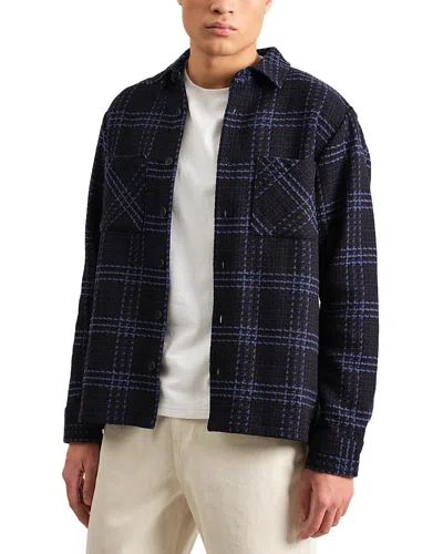 Wax London Whiting Overshirt In Blue