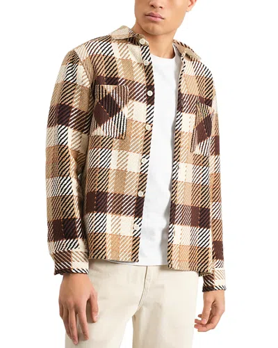Wax London Whiting Overshirt In Brown