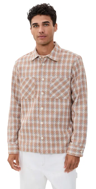 Wax London Whiting Overshirt Tan/multi